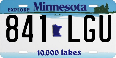MN license plate 841LGU