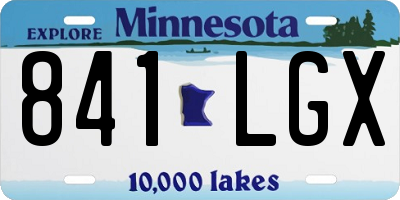 MN license plate 841LGX