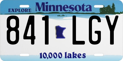 MN license plate 841LGY