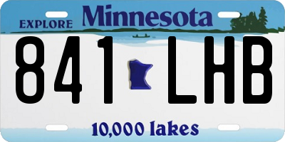 MN license plate 841LHB