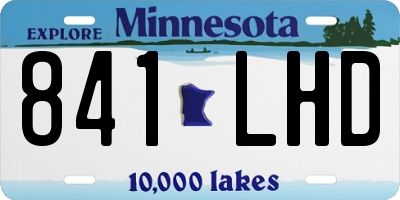 MN license plate 841LHD