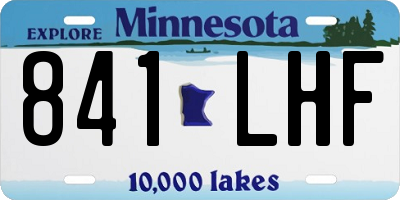 MN license plate 841LHF