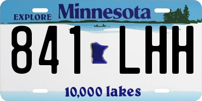 MN license plate 841LHH