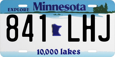 MN license plate 841LHJ