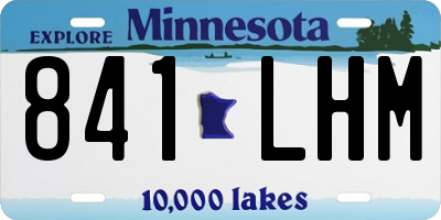 MN license plate 841LHM