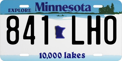 MN license plate 841LHO