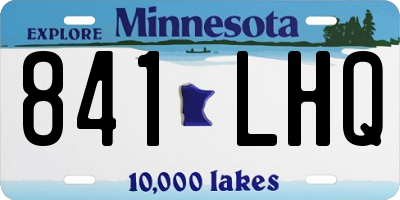 MN license plate 841LHQ