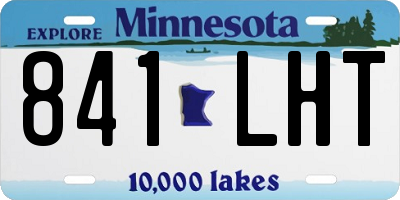 MN license plate 841LHT