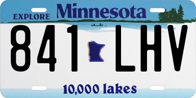 MN license plate 841LHV