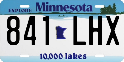 MN license plate 841LHX