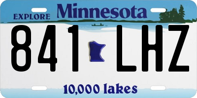 MN license plate 841LHZ