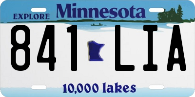 MN license plate 841LIA