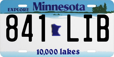MN license plate 841LIB