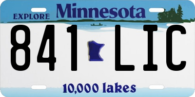 MN license plate 841LIC