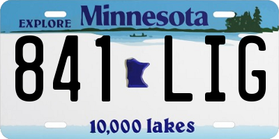 MN license plate 841LIG