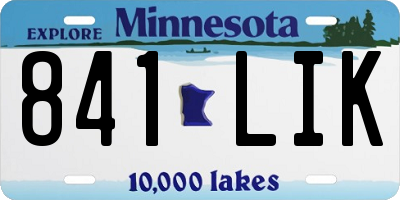 MN license plate 841LIK