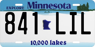 MN license plate 841LIL