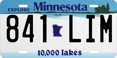 MN license plate 841LIM