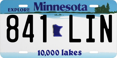 MN license plate 841LIN
