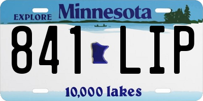 MN license plate 841LIP