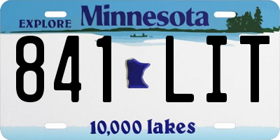 MN license plate 841LIT
