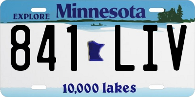 MN license plate 841LIV