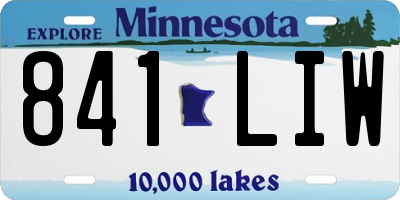 MN license plate 841LIW