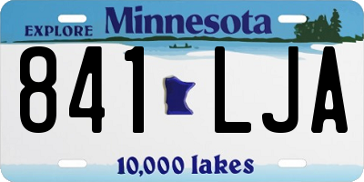 MN license plate 841LJA
