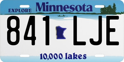 MN license plate 841LJE