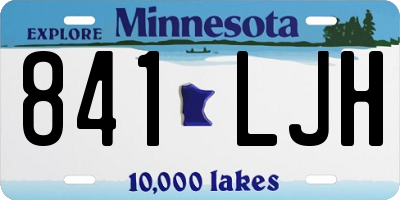 MN license plate 841LJH