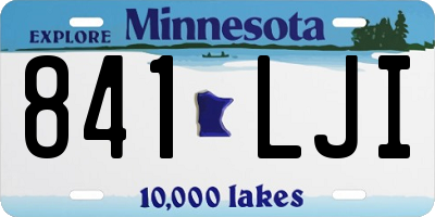 MN license plate 841LJI