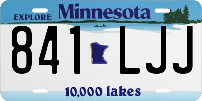 MN license plate 841LJJ
