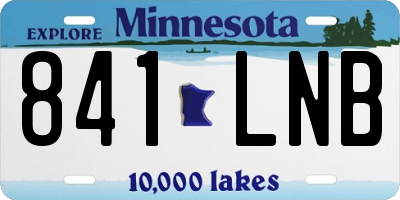 MN license plate 841LNB