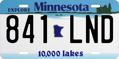 MN license plate 841LND