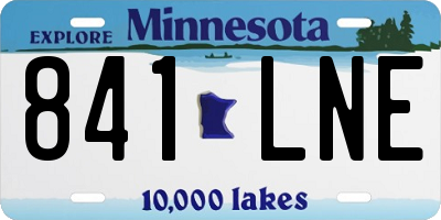 MN license plate 841LNE