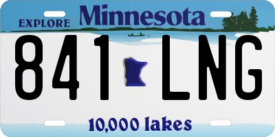 MN license plate 841LNG