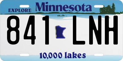 MN license plate 841LNH