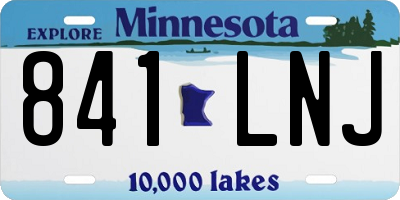 MN license plate 841LNJ