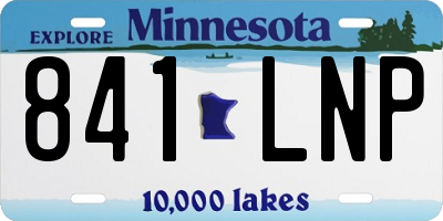 MN license plate 841LNP