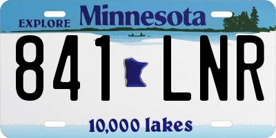 MN license plate 841LNR