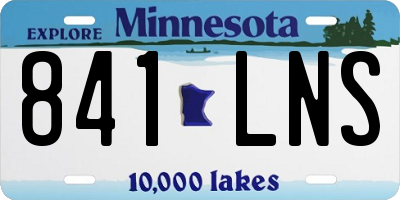 MN license plate 841LNS