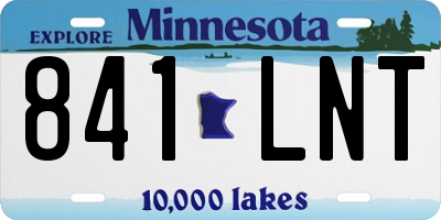 MN license plate 841LNT