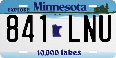 MN license plate 841LNU