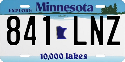 MN license plate 841LNZ
