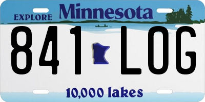 MN license plate 841LOG
