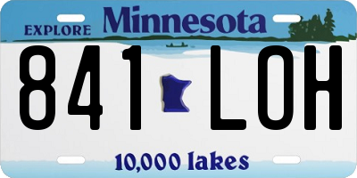 MN license plate 841LOH