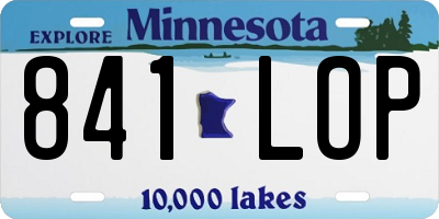 MN license plate 841LOP