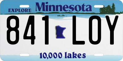 MN license plate 841LOY