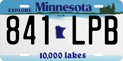 MN license plate 841LPB