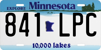 MN license plate 841LPC